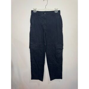 Wilfred ARITZIA Maeve Cargo Pant in Black Sz 2 High Rise Wide Leg